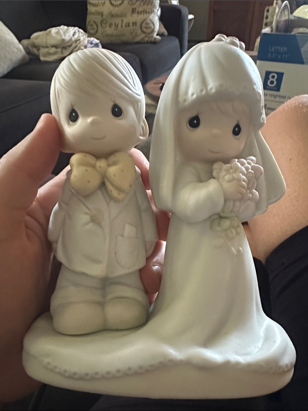 Precious moments, Jonathan and David, wedding bride and groom
